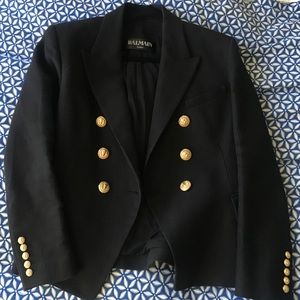 100% Authentic Tweed Balmain blazer black